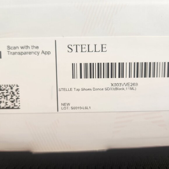 Stelle Tap Shoes for Girls/Boys Dance Shoes for Kid sz 11ML, shiny black - Picture 5 of 5